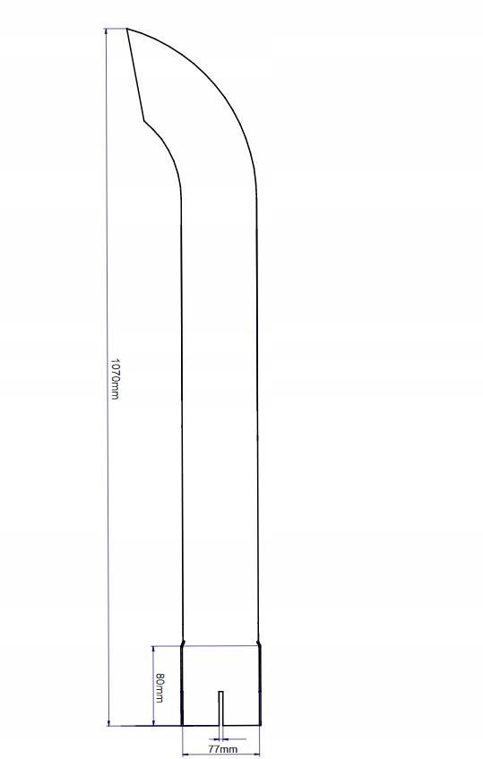 00-B2065 - Глушитель трубы Ih189049 Case ANDORIA-MOT: CASE / я