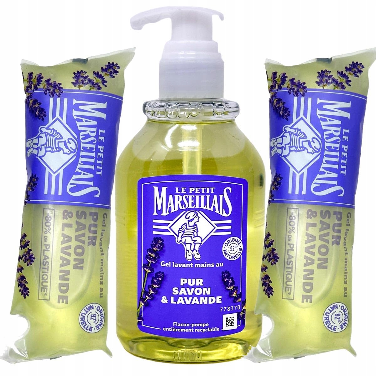Tekuté mýdlo Lavendel Le Petit Marseillais 800 ml Plus 2 doplňky
