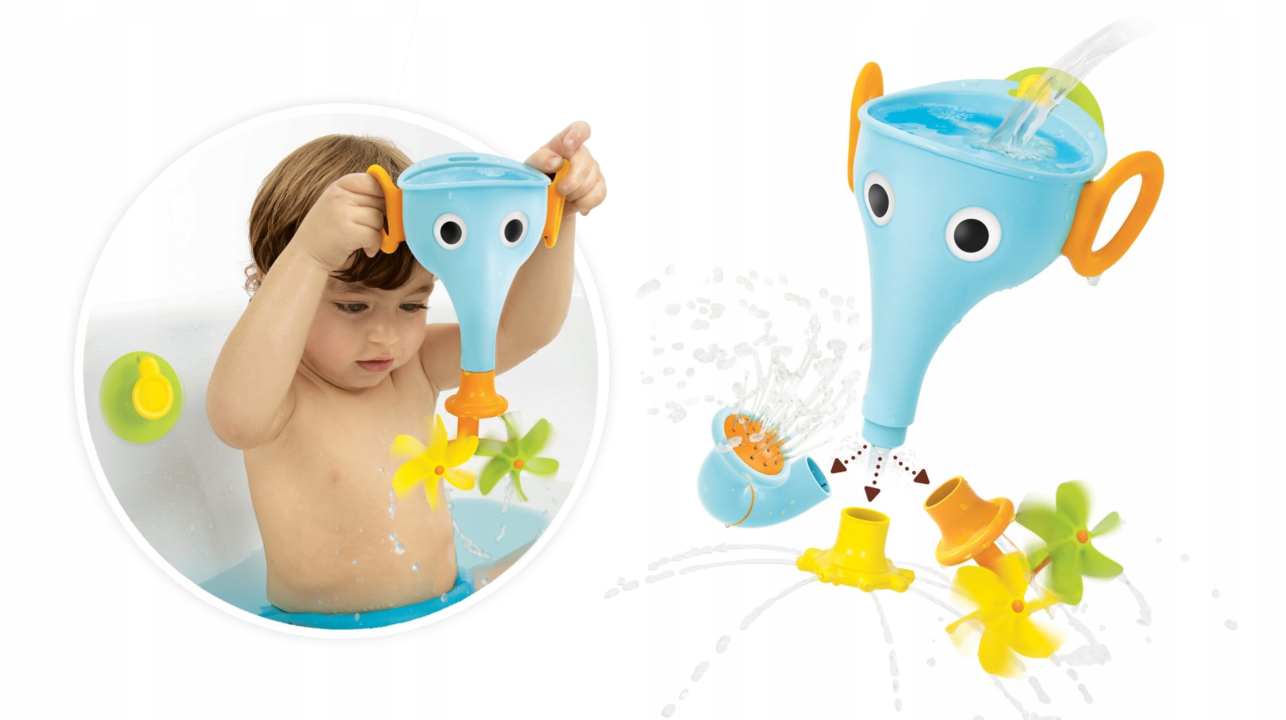 Yookidoo Zabawka do Wanny Słoń FunEleFun Blue Płeć chłopcy dziewczynki