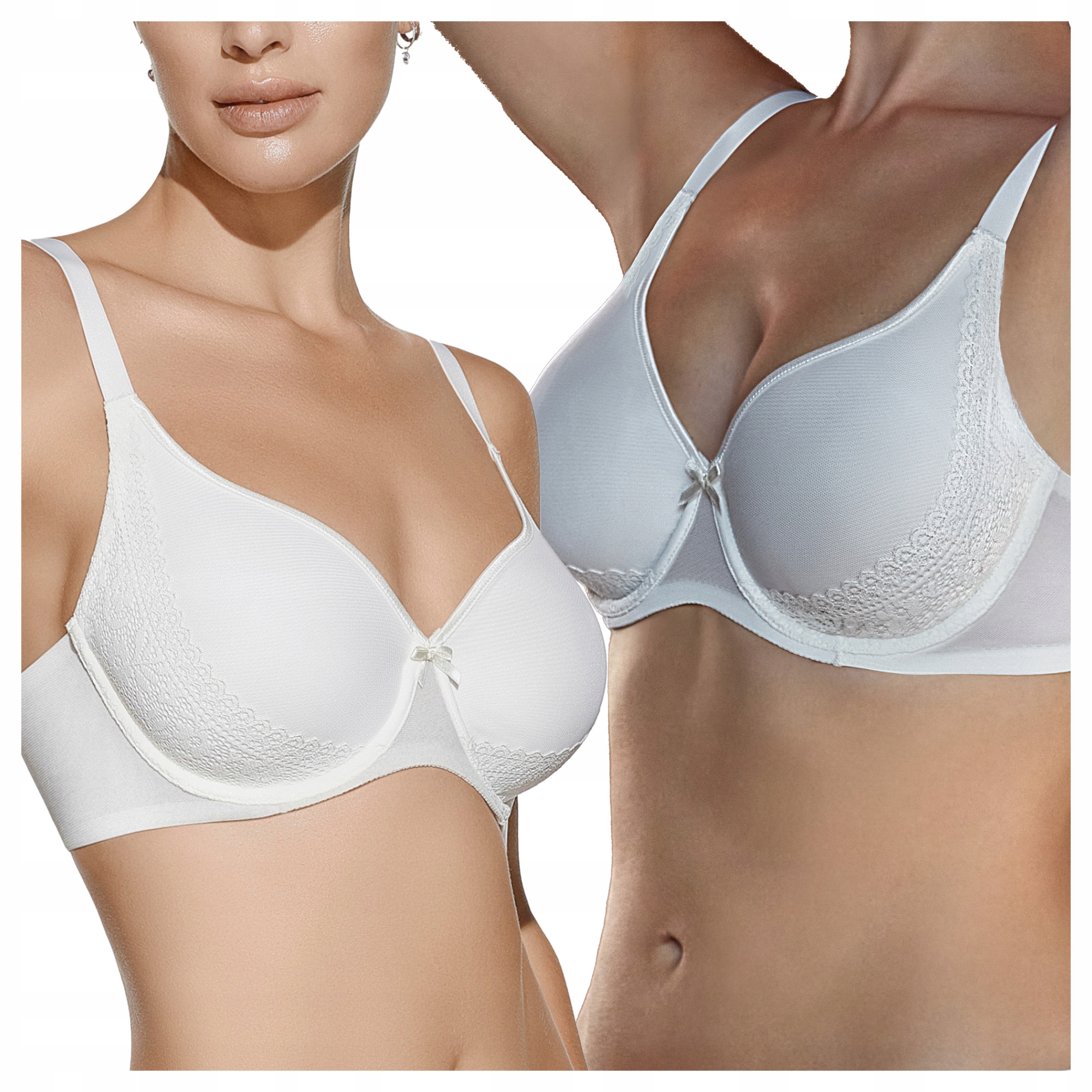 Podprsenka na kosticích Přírodní tvar s krajkou Rita Perleťová 85C