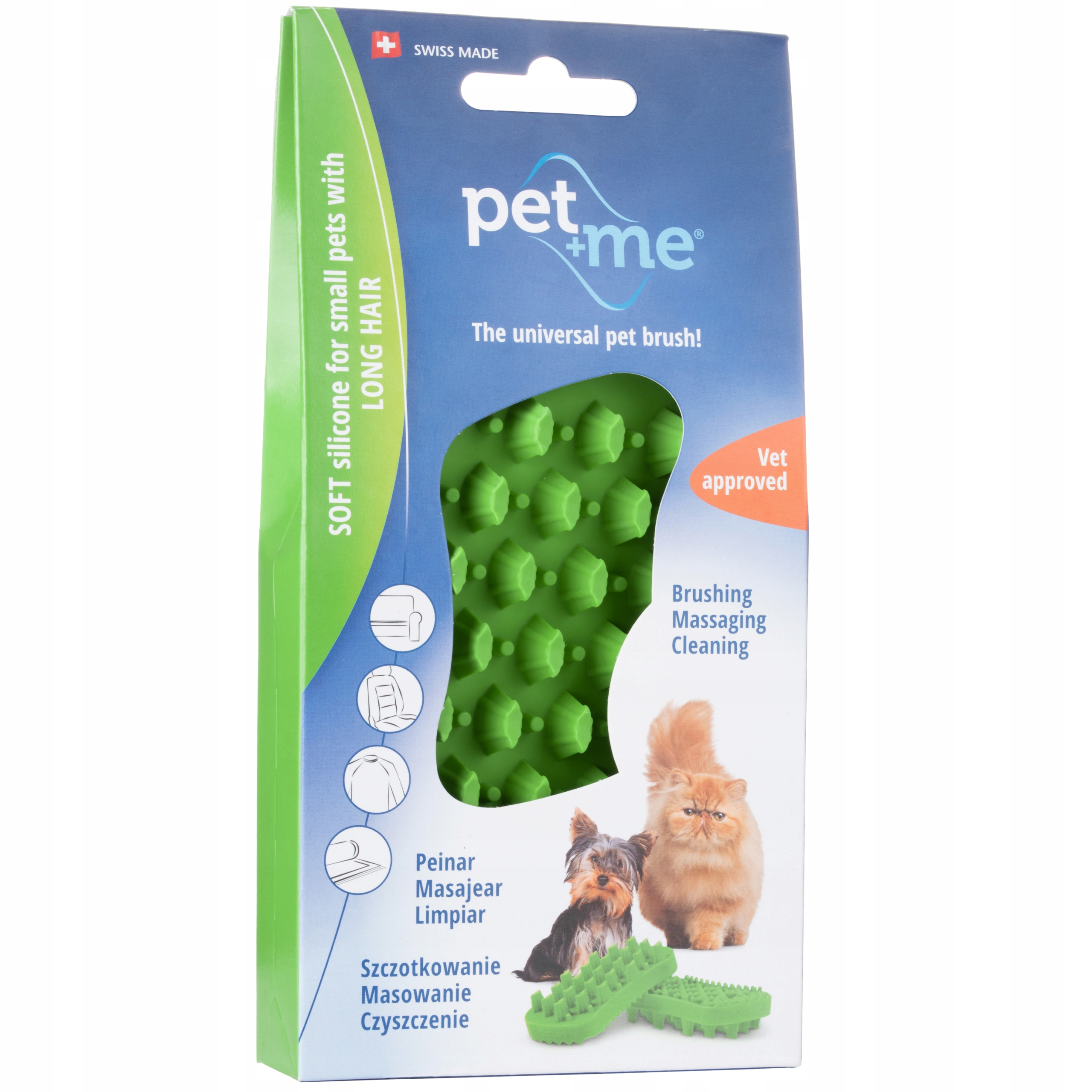 

Szczotka dla małych psów Pet+Me Silicone Green