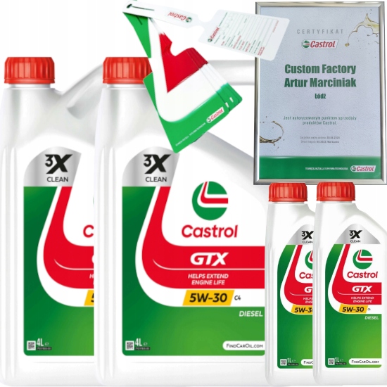 CASTROL GTX 5W30 C4 10L RENAULT RN 0720 MB 226.51 + ZAWIESZKA