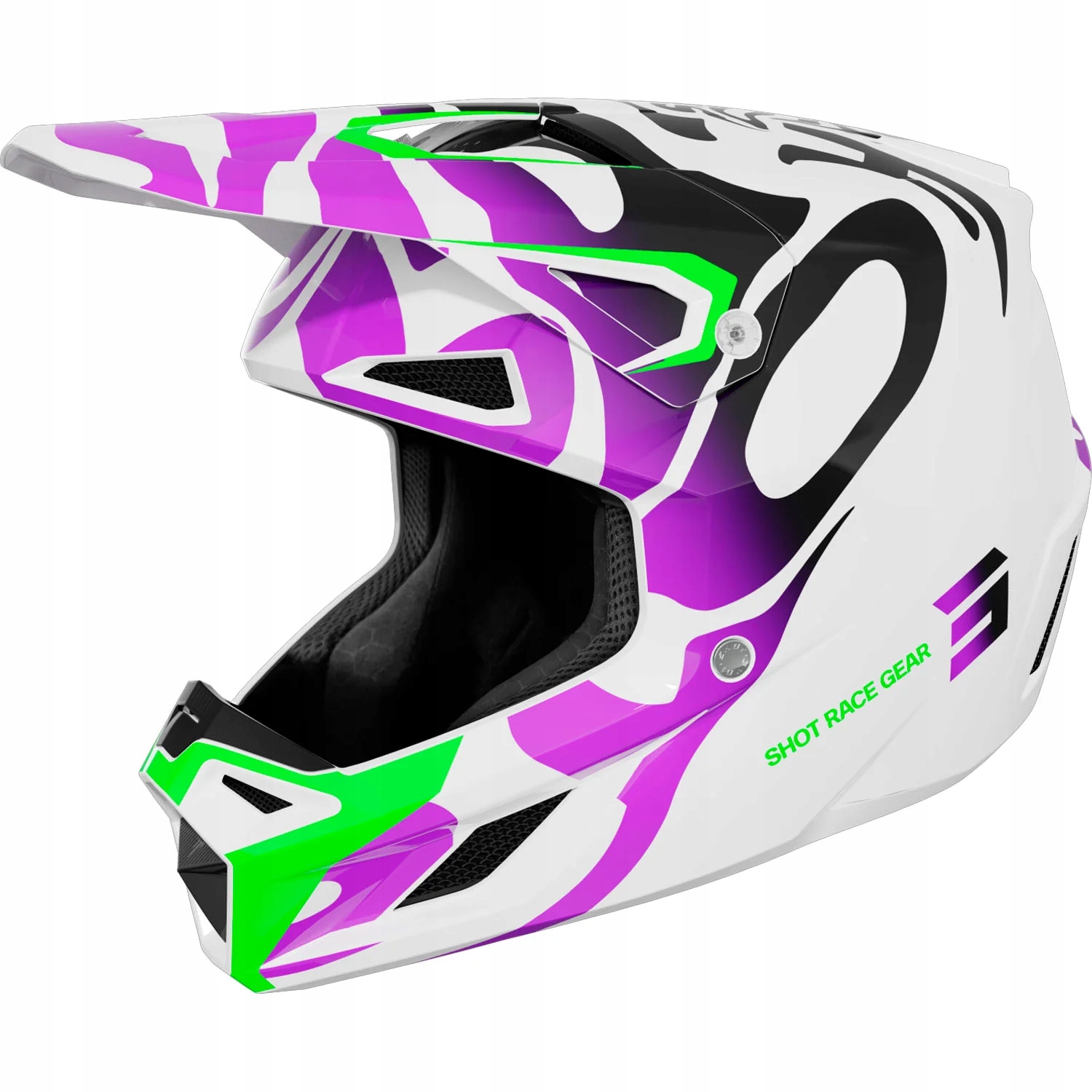 Prilba Cross Shot Racing Speed Kid Ghost Lesk Fialová Yl