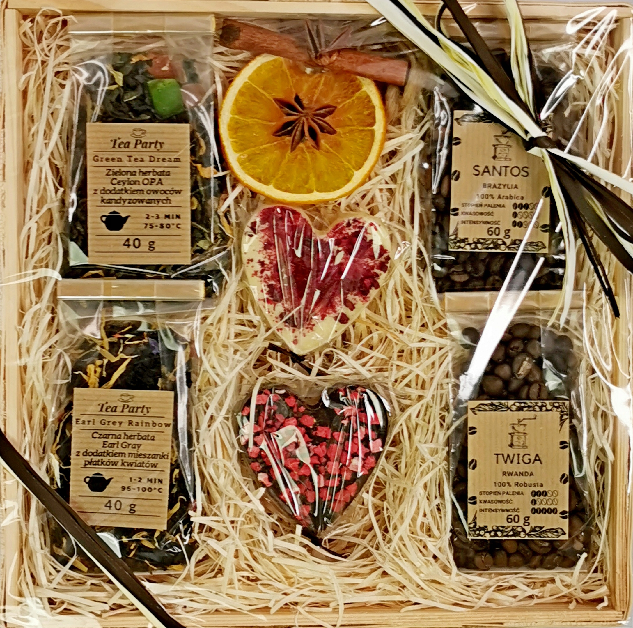 Levně Dárkový Koš Sada na kávu Čaj Čokoláda Box Dárek