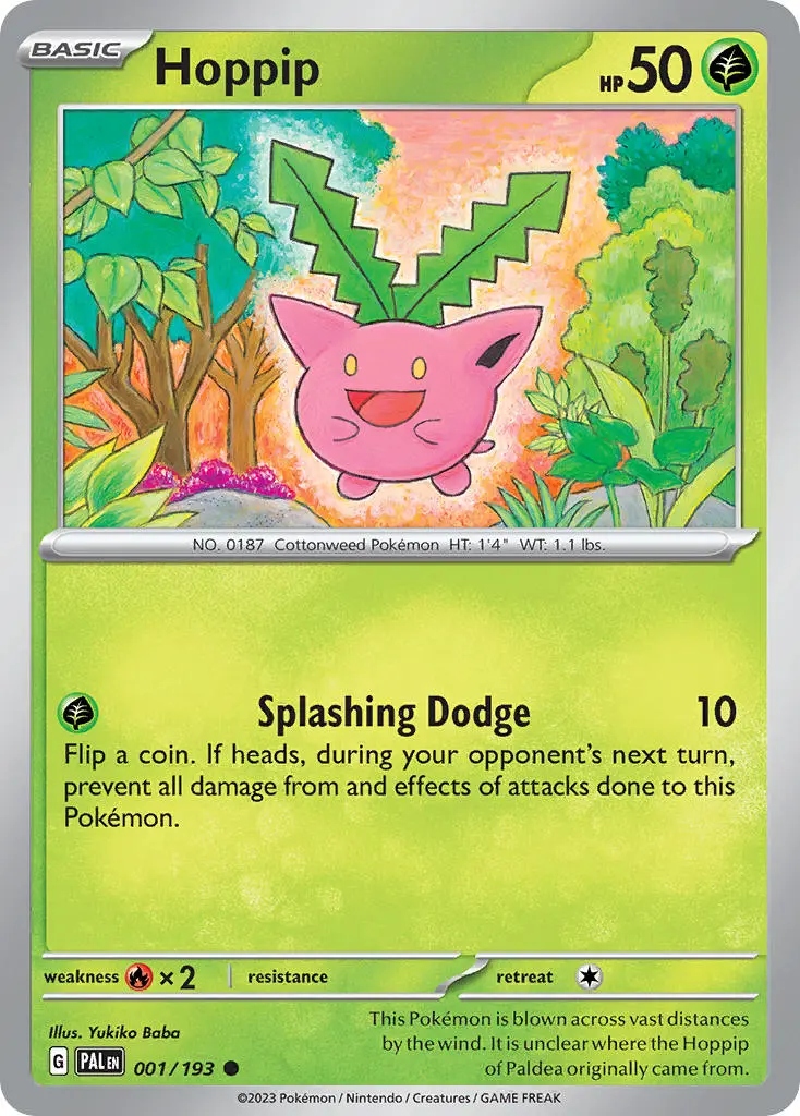 Oryginalna Karta Pokemon Hoppip (pal 001)