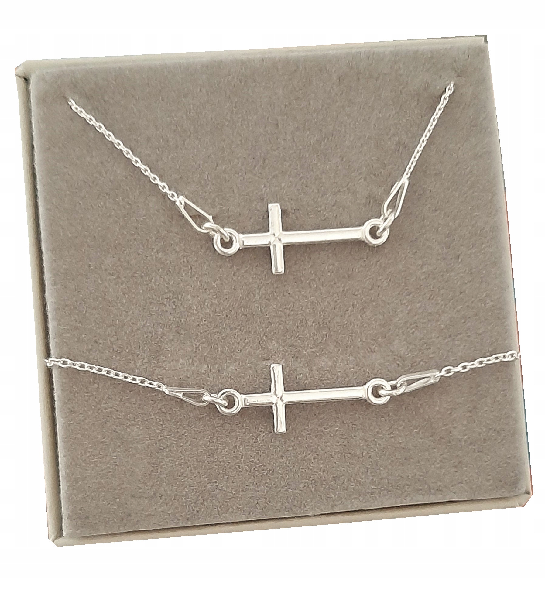 Komplet Křížek – náhrdelník a náramek