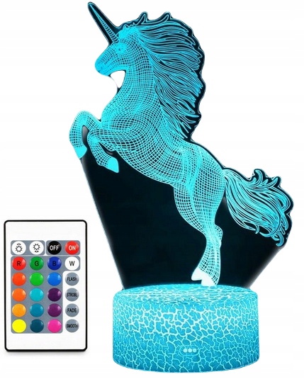

Lampa 3D Led Usb Jednorożec Unicorn Pegaz Pegasus