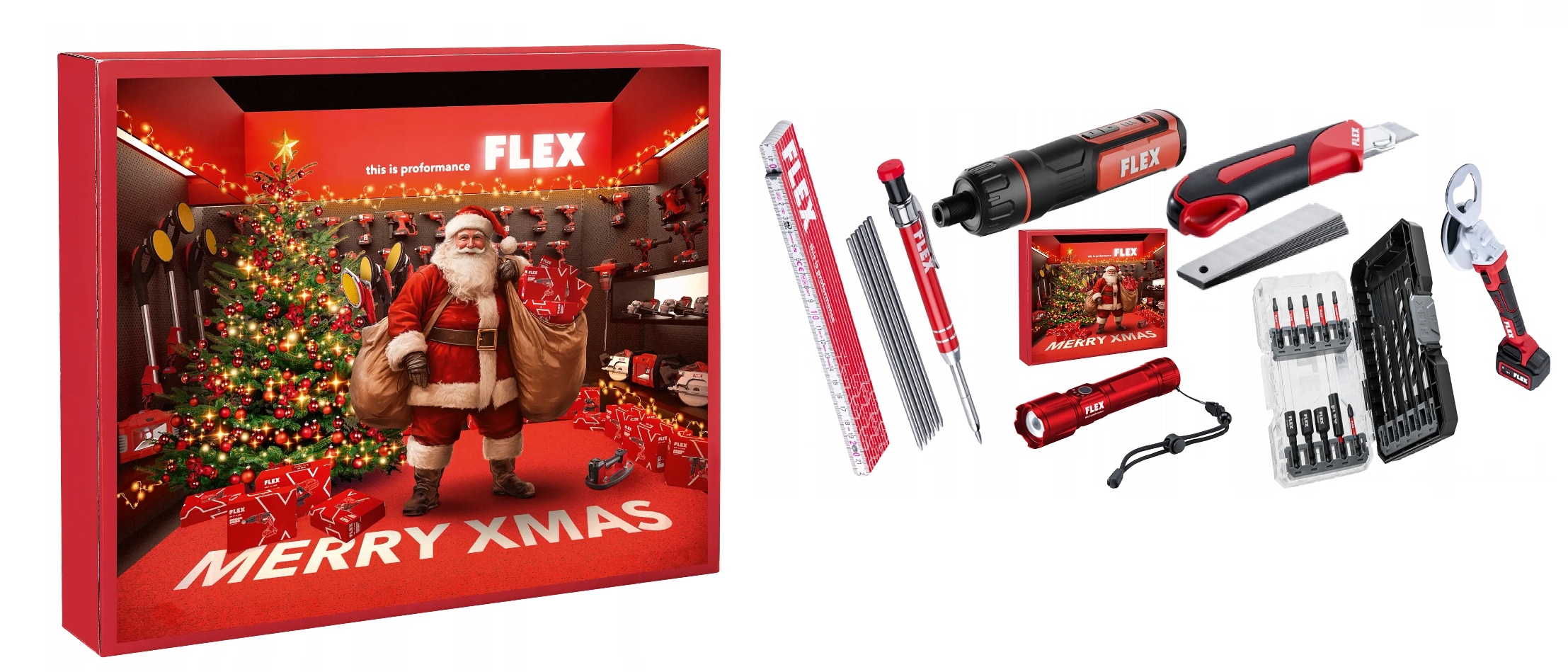 Adventní Kalendář 2025 Flex 534227 Aku Šroubovák 4V Bity Vrtáky