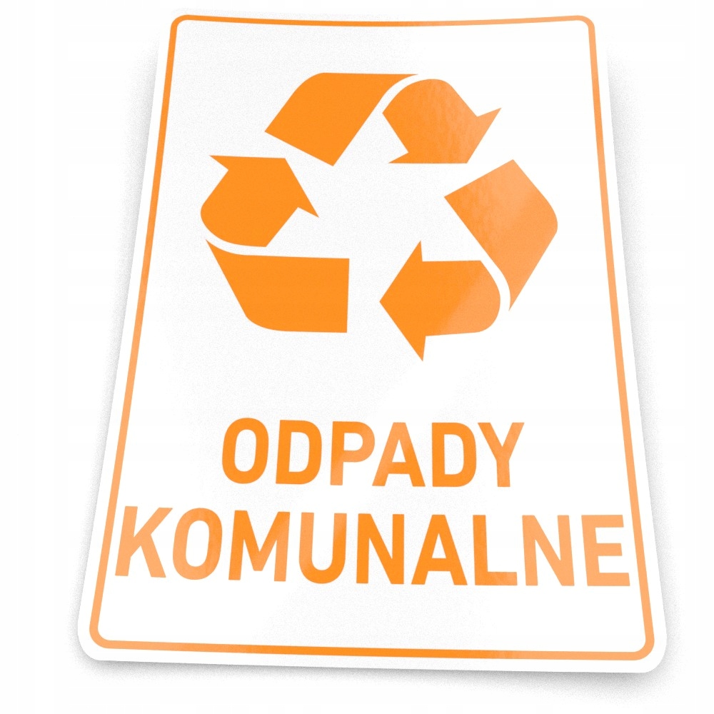 

Komunalne- Naklejka na kosz segregacja śmieci 30cm