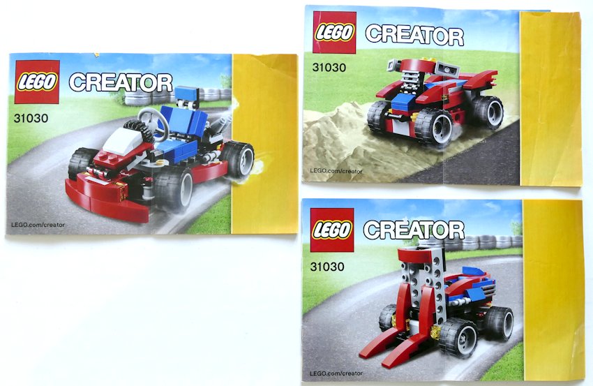 LEGO INSTRUKCJA CREATOR 31030 CZERWONY GOKART