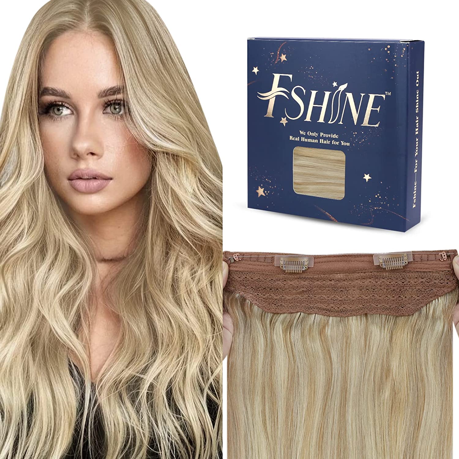 Pasma Naturalne Jasny Blond Fshine Clip-in 30CM