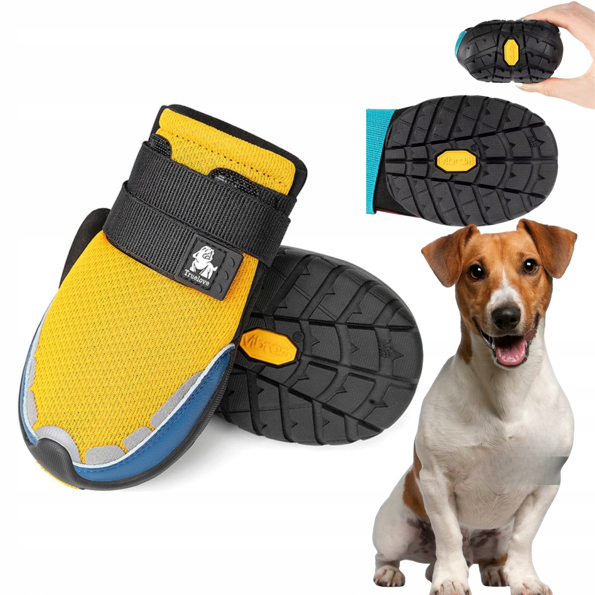 Levně Boty Pro Psa Truelove On Track Podrážka Vibram Xxs (2 ks) 4,4 cm Žlutá