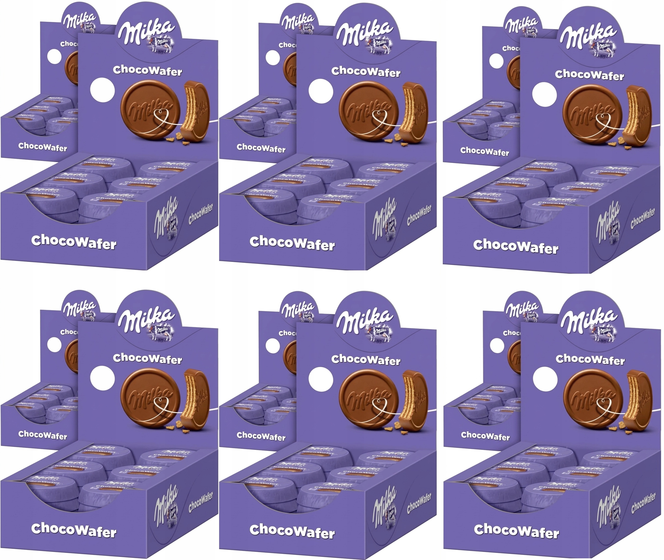 Milka Choco Wafer Kremem Mleczna Czekolada wafelki ciastka baton x360