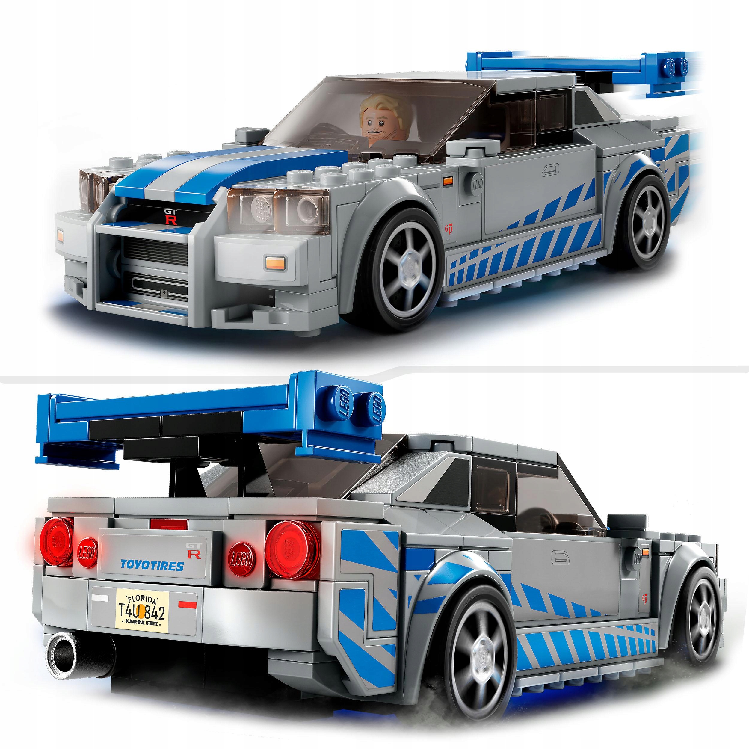 KLOCKI LEGO SPEED NISSAN GT-R R34 LEGENDARNY SAMOCHÓD SUPER PREZENT DETALE Liczba elementów 318 szt.