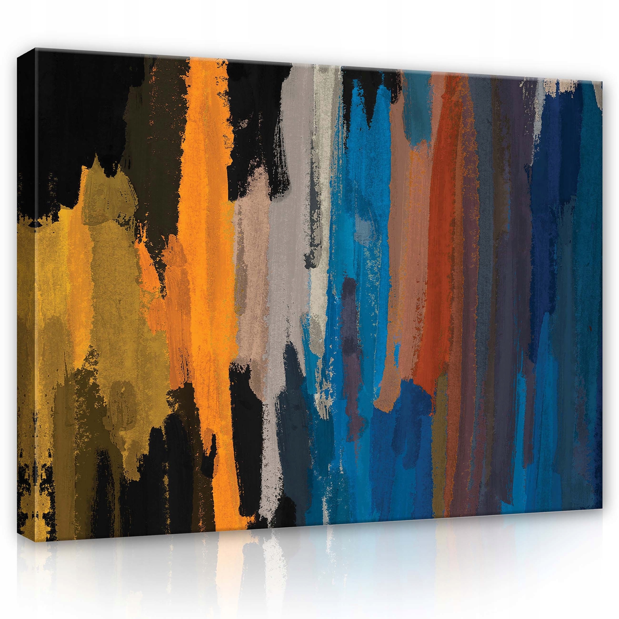 Obraz 80x60 Abstrakce umění moderní textura tahy svislé pruhy