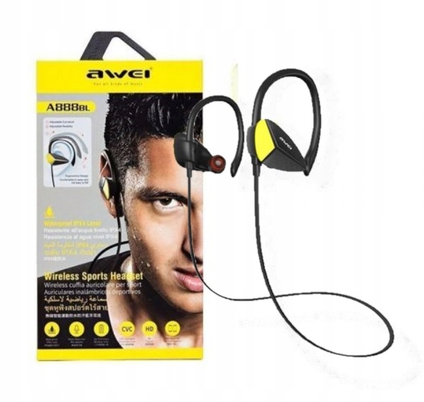 Słuchawki Douszne Awei A888BL Bluetooth czarno-złóte