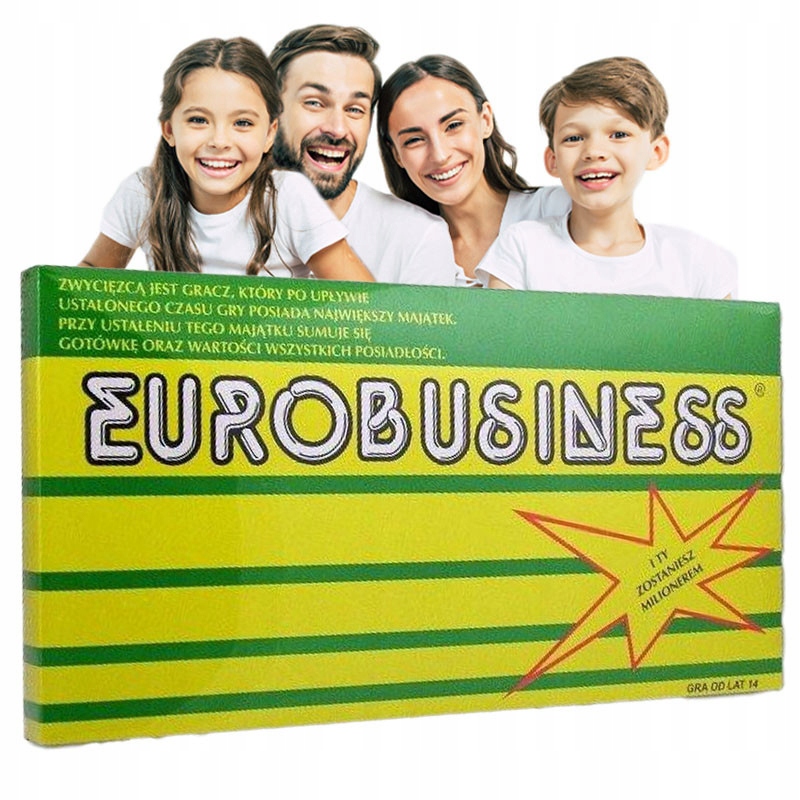 PLANSZOWA Gra dla DZIECI Eurobusiness FAMILIJNA