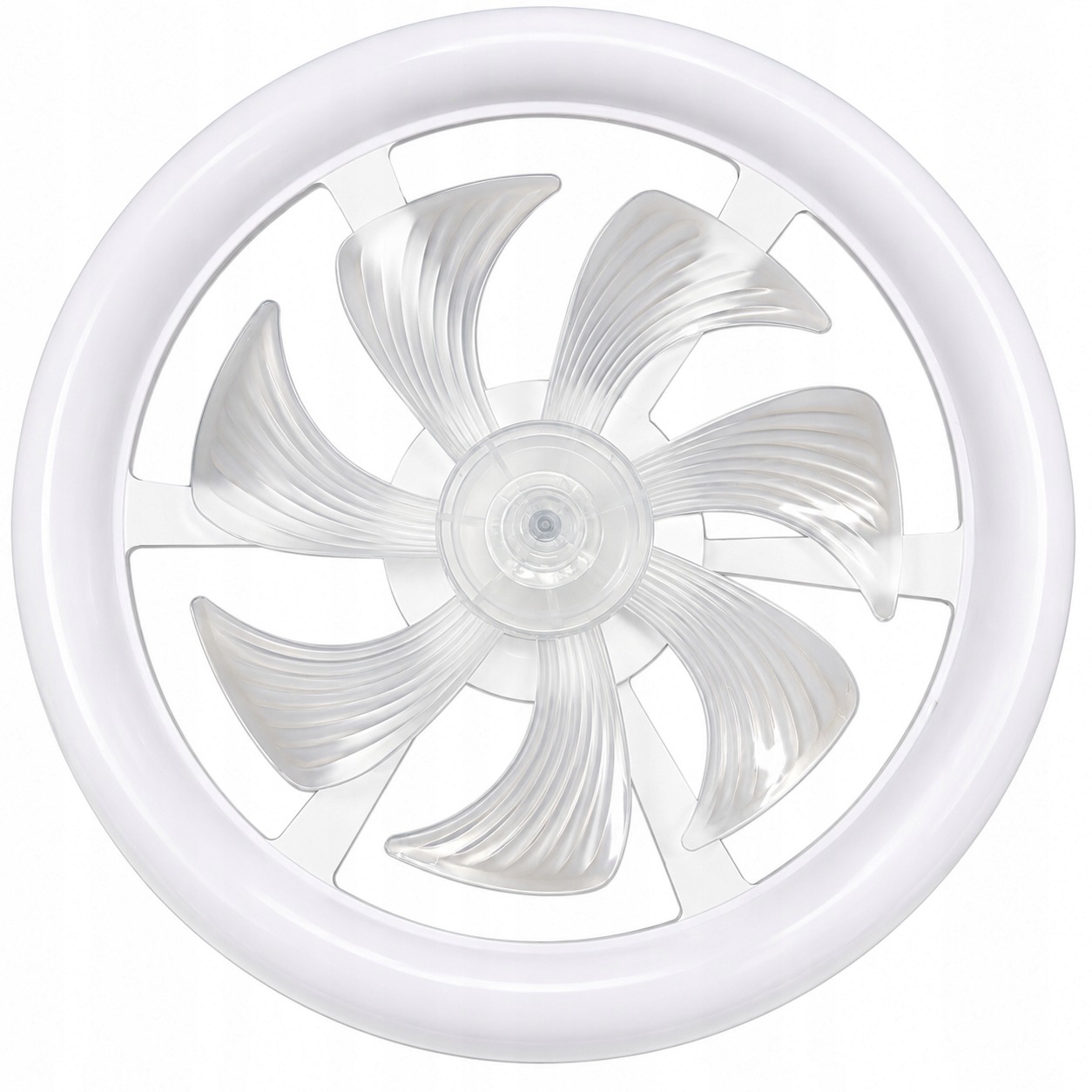 stropní svítidlo Led s ventilátorem 45 cm, 6 rychlostí, dálkový ovladač 2v1, bílá