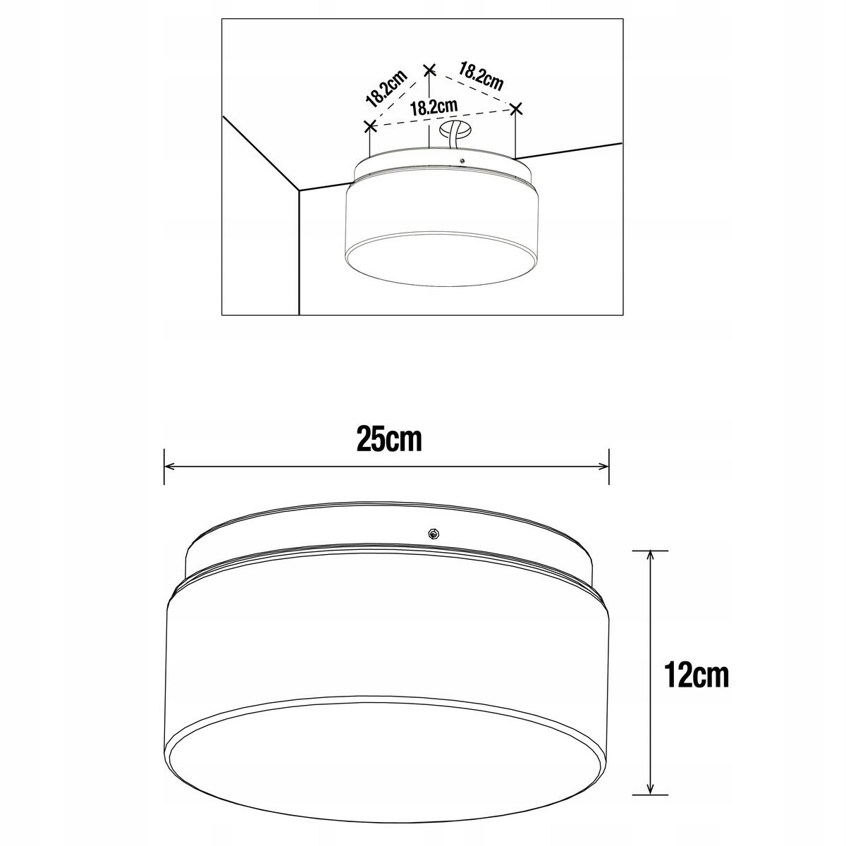 Plafon łazienkowy IP44 25 cm biały 2 x E27 Kod producenta 6456245