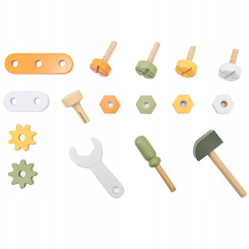 DREWNIANA SKRZYNKA Z NARZĘDZIAMI POLARB ZIELONA ŚRUBKI MAJSTERKOWICZ Marka Viga