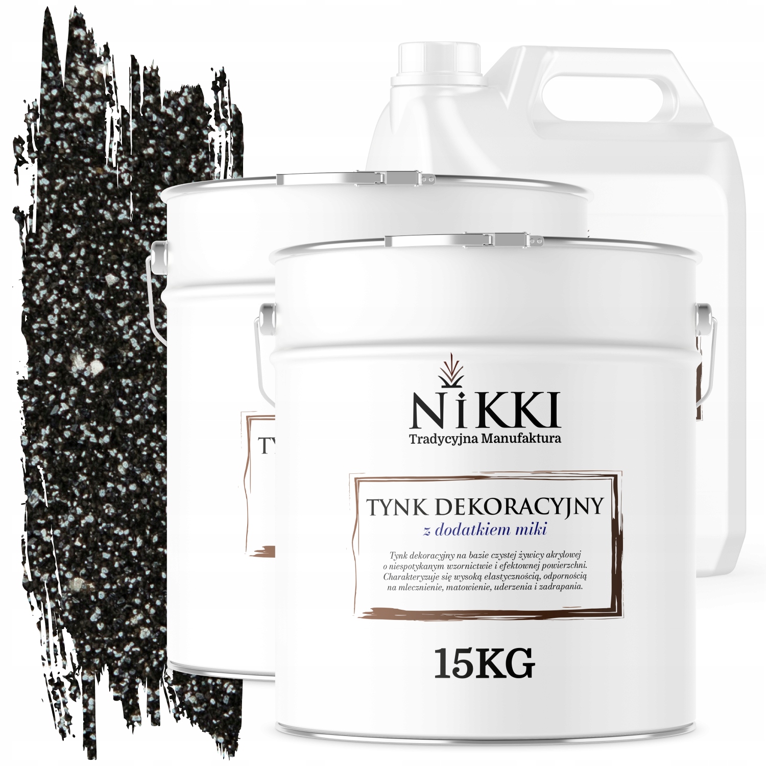 Dekoračná Omietka Vonkajšia/vnútorná 2x15KG Šedá So Striebornou Mikou D914+ZÁKLADNÝ Náter