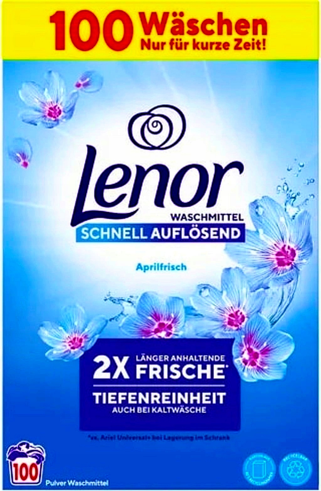 Levně Lenor prací prášek universal 6kg Frische aprilfresch Waschen 100-200p