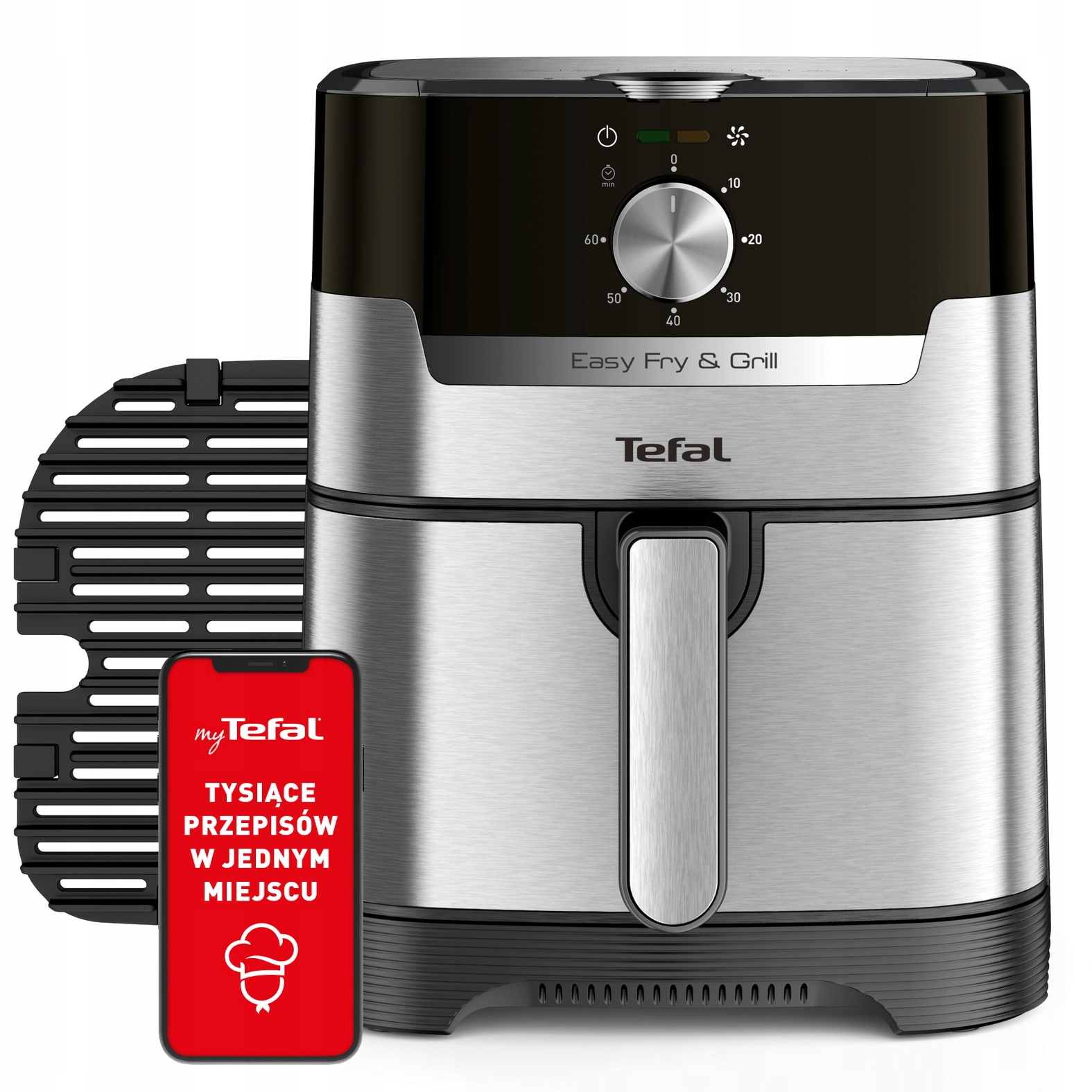 Frytkownica beztłuszczowa Tefal EY501D15 Grill 2w1 Air Fryer
