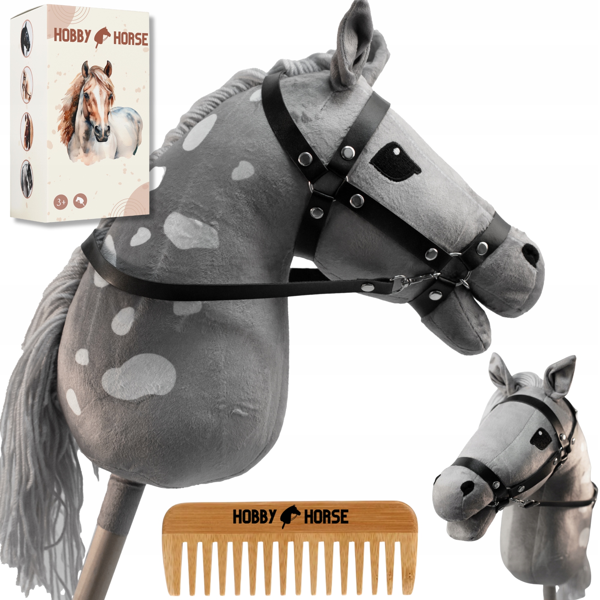 Kůň Na Tyči Hobby Horse A4 Koník Hříva Hlava Koně Hřeben Krabička Dárek
