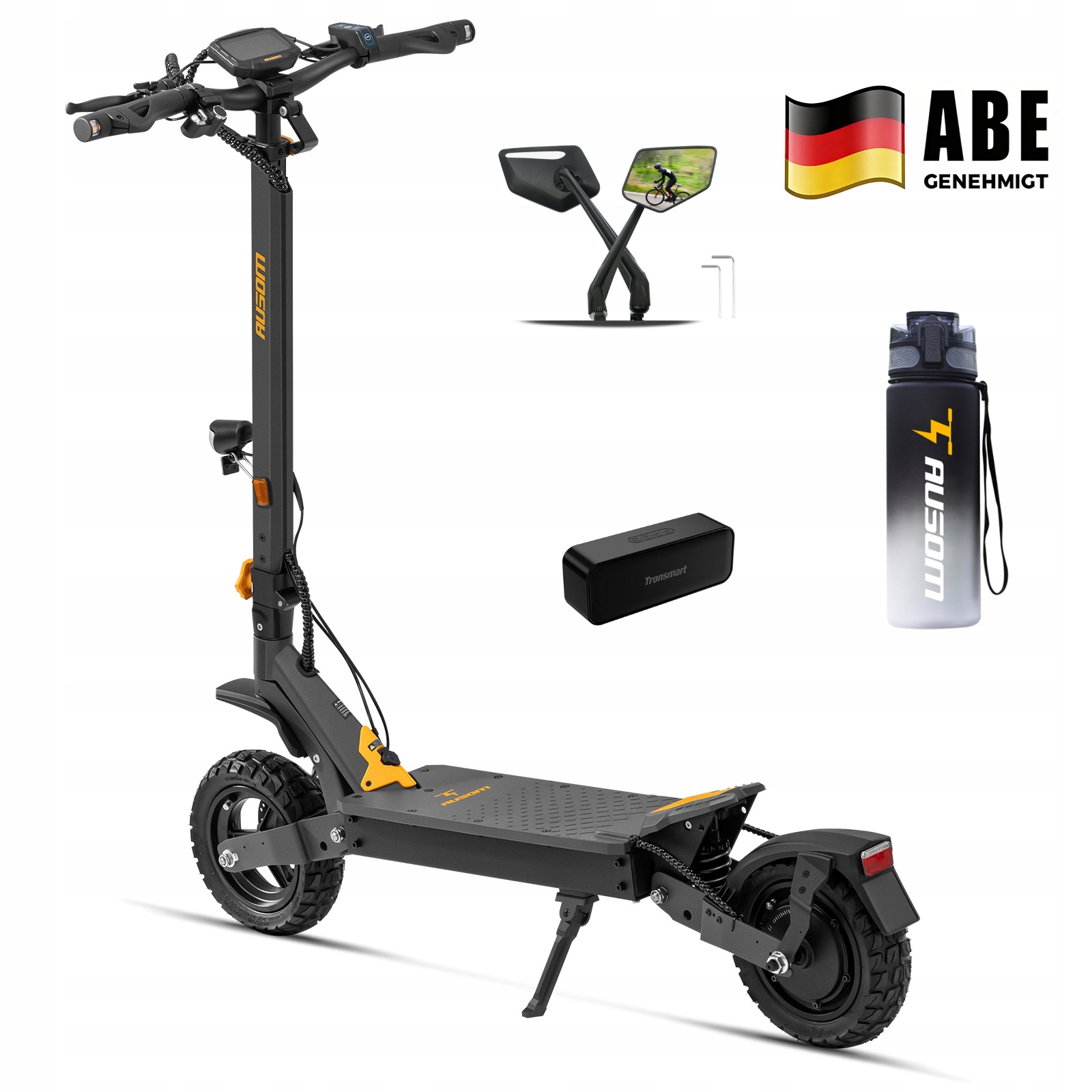 Ausom L1 Elektrické skládací koloběžky 500W 20KM/H 70 km 15.6Ah Nfc Abe