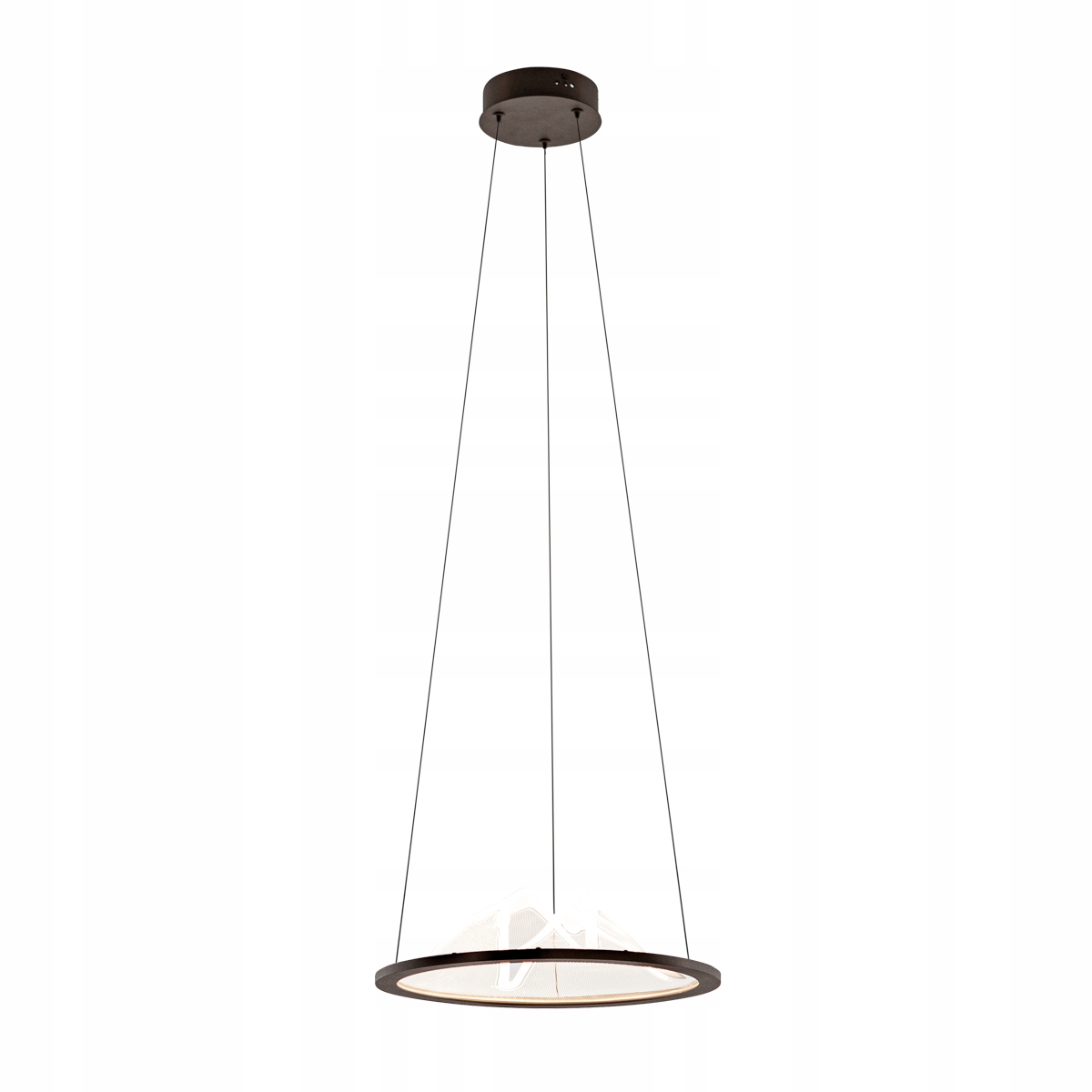 Závěsná lampa ring s ozdobnou síťkou, teplá barva Led 26W Baret Italux
