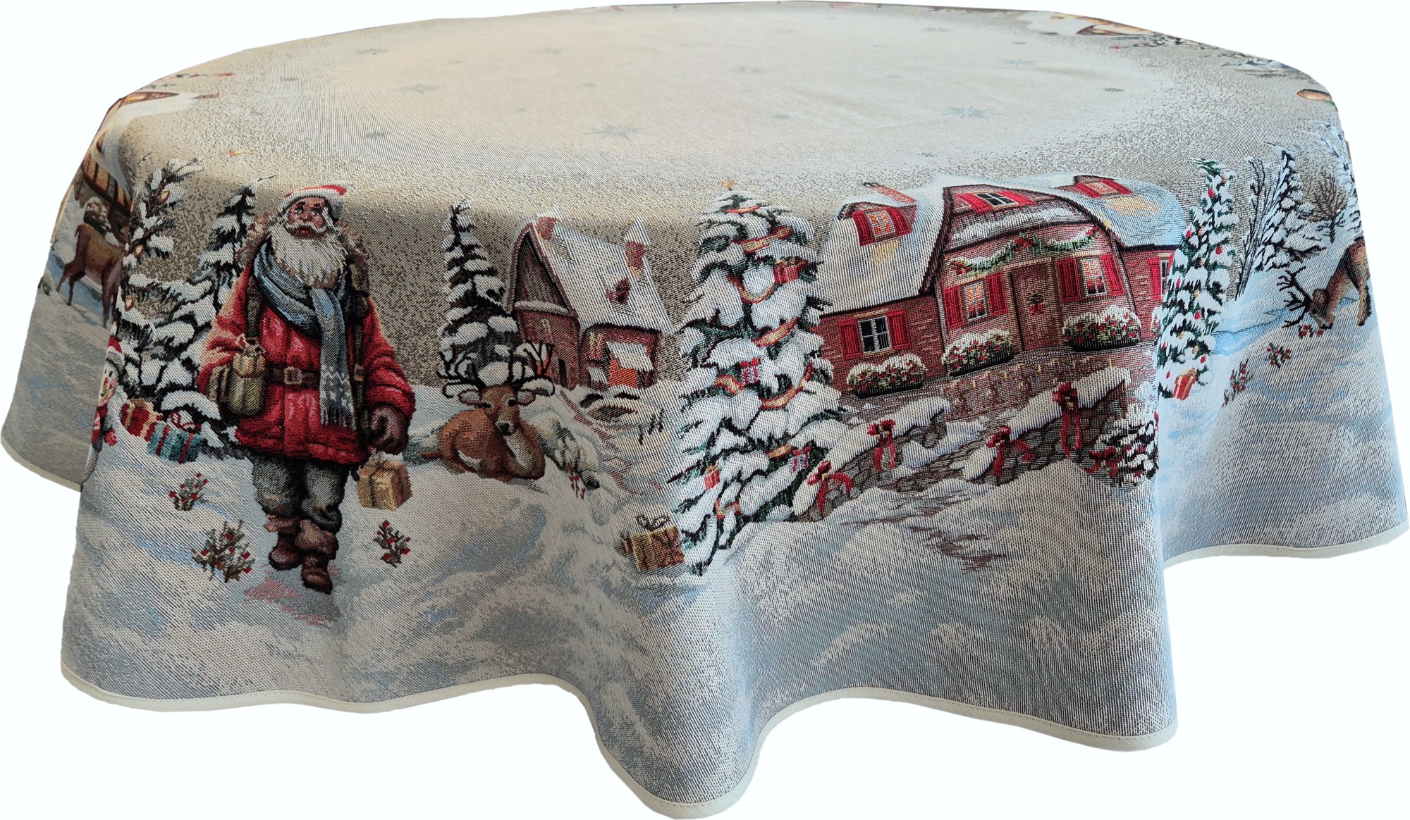 Okrúhly obrus 140 cm vianočný 1376