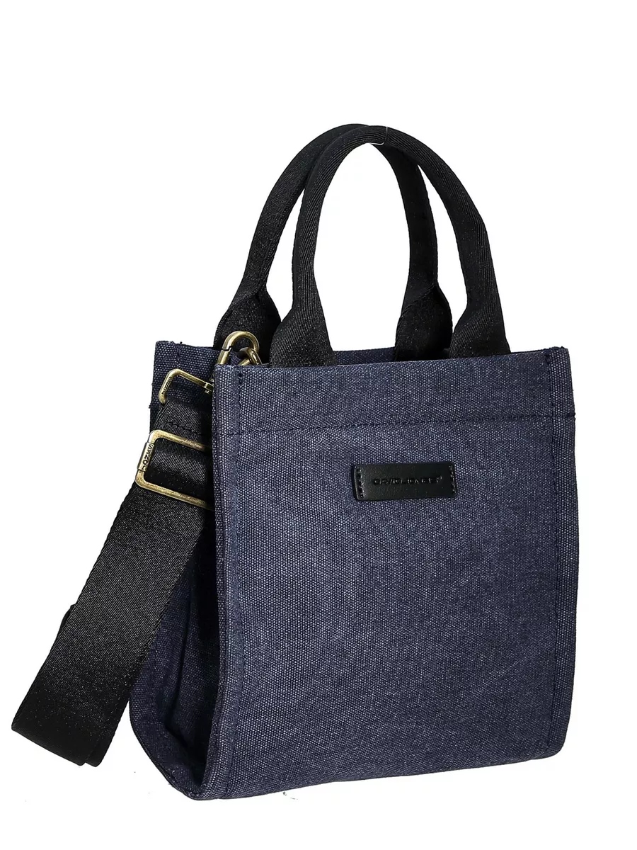 David Jones torebka damska kuferek mały płótno czarny