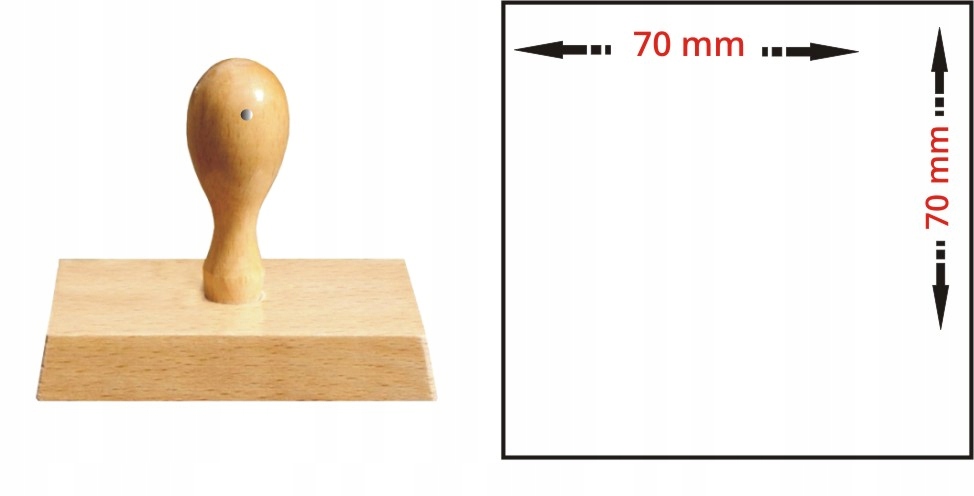 GRYF PIECZĄTKA RĘCZNA LOGO STEMPEL GRAFIKA 70x70mm