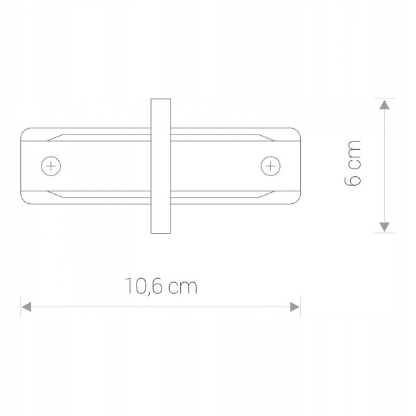 Nowodvorski Łącznik prosty szyn do zabudowy 8968 EAN (GTIN) 5903139896894