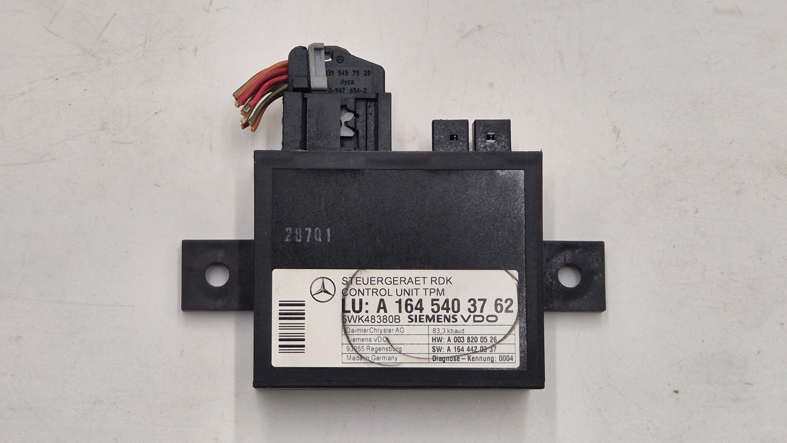 modulo pressione pneumatici, gomme MERCEDES W211 W251 A1645403762