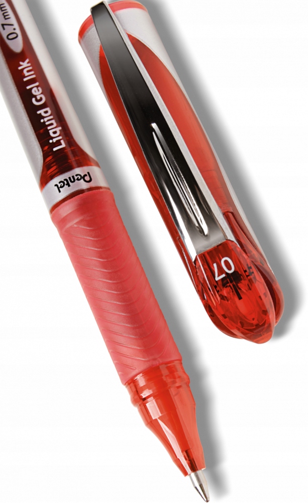 Pióro kulkowe Pentel Energel czerwone żelowe x3 Kod producenta BL57