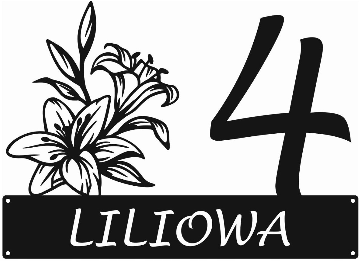 Číslo Na Dom 80 cm Tabuľa Adresa Ocel 2 mm Grafika 72