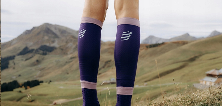 COMPRESSPORT Opaski kompresyjne na łydki R2V3 purple/grape T4 Rodzaj opaski na łydki