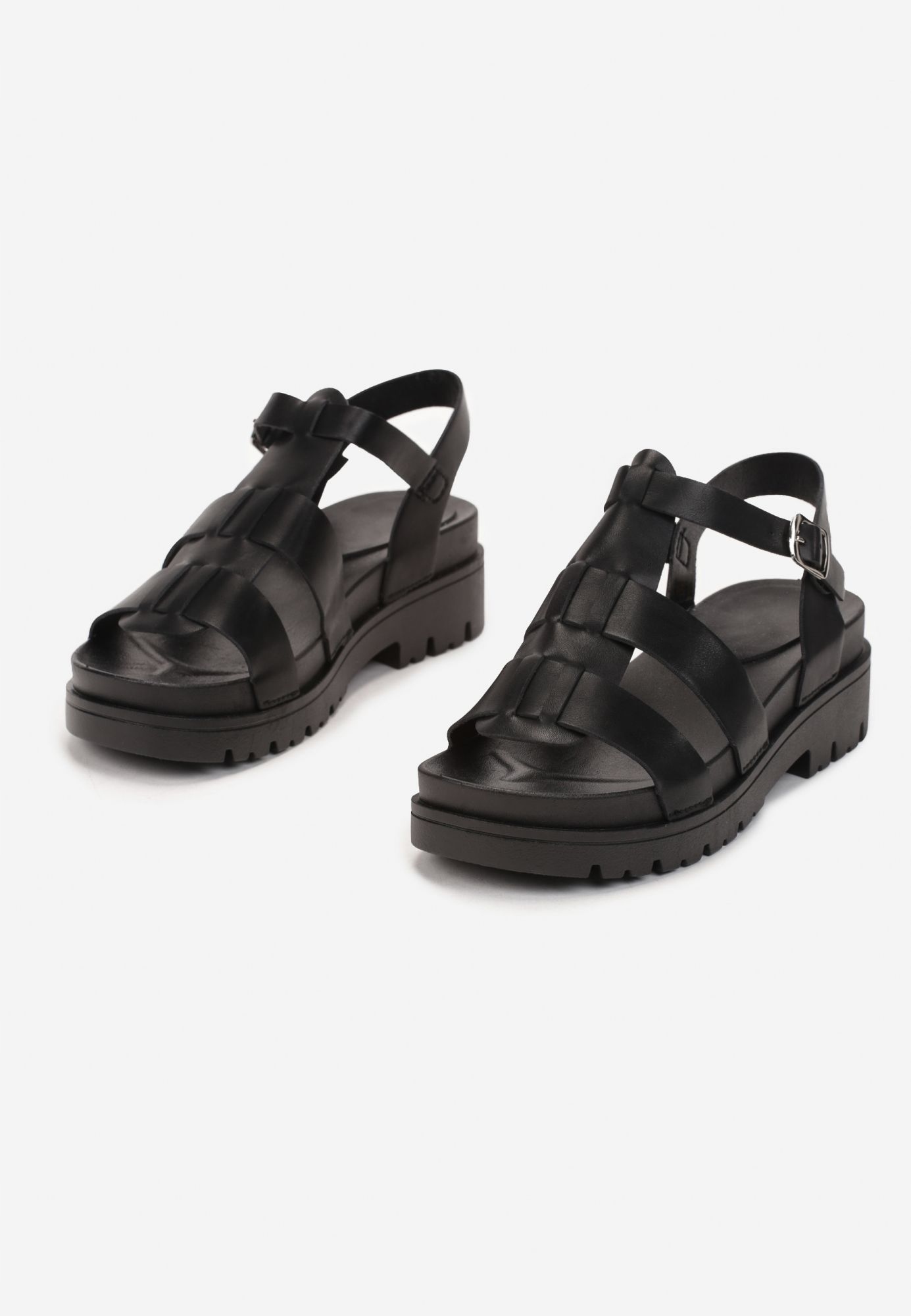 

Renee Czarne Sandały damskie 39 Casual