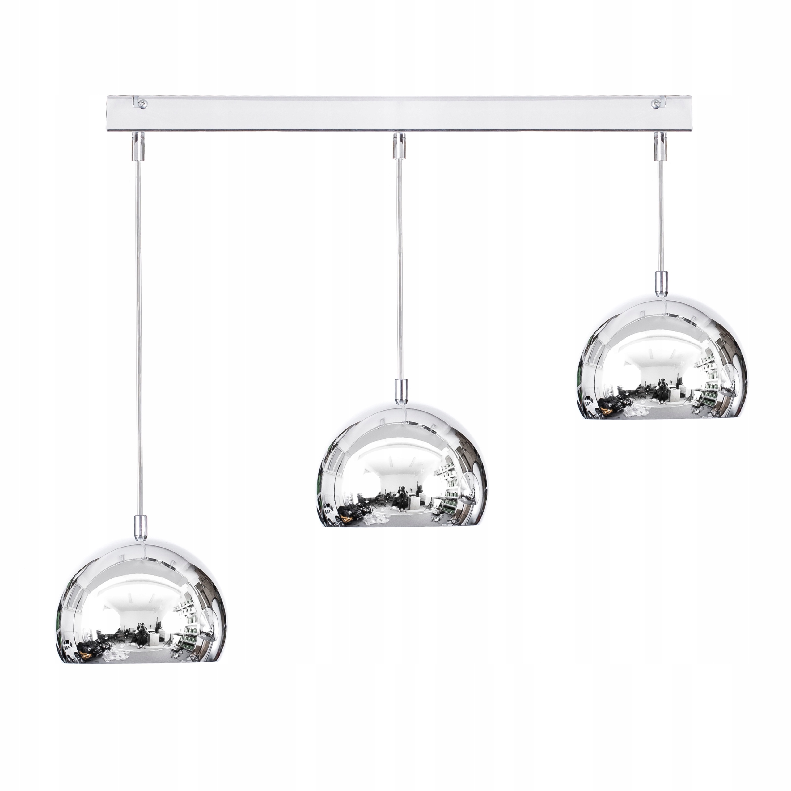 

Lampa Wisząca Żyrandol Chrom Kule Nowoczesna Led