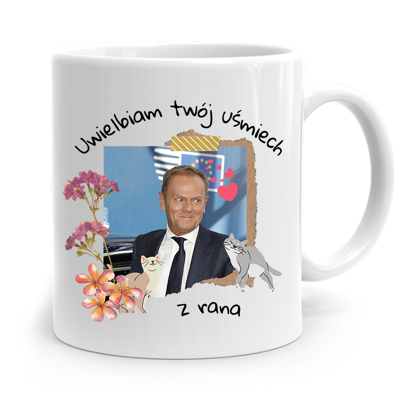 

Kubek Donald Tusk Po Platforma Uśmiech Z Rana