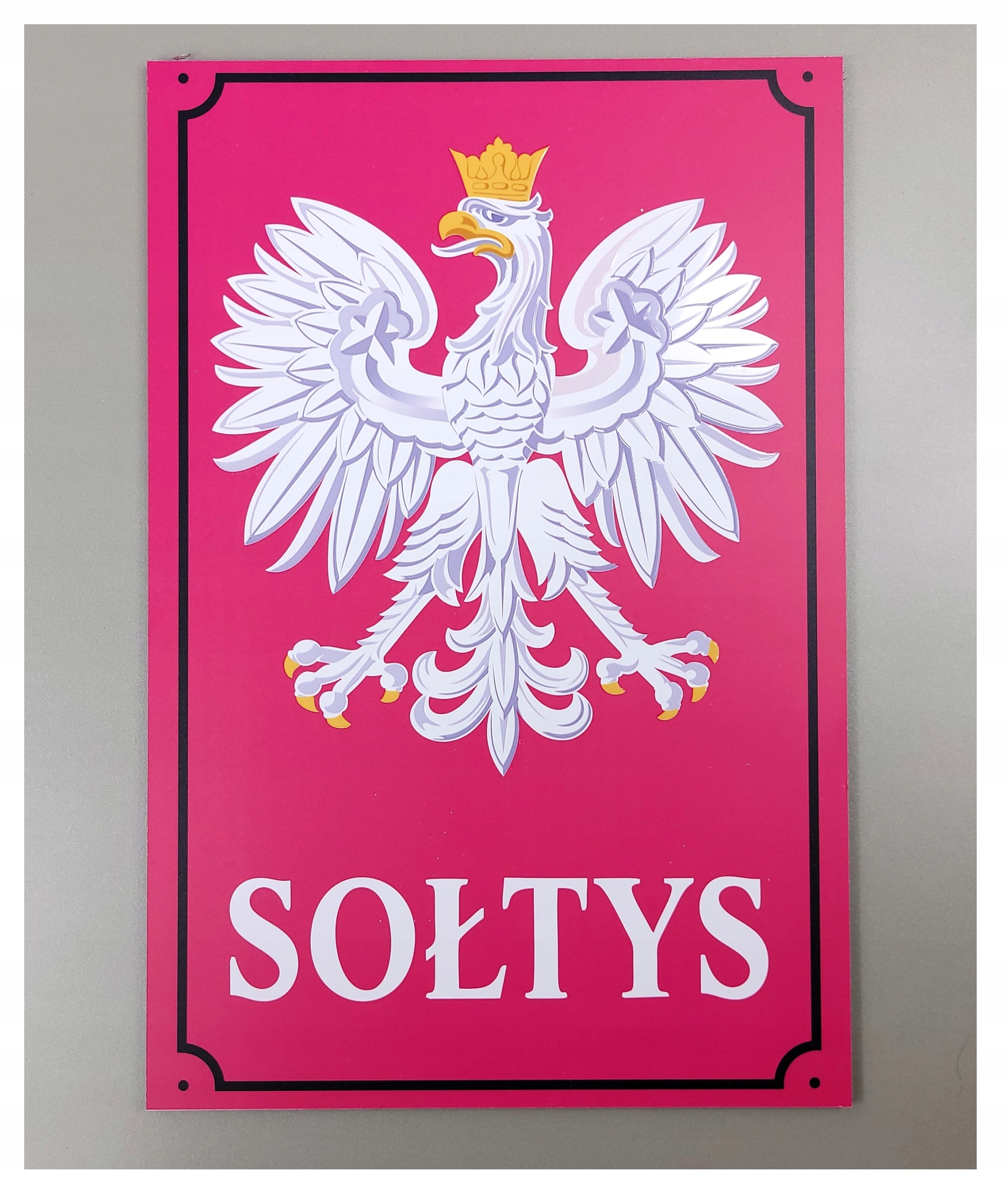 TABLICZKA Tablica SOŁTYS 30X20 ALUMINIUM Szerokość produktu 30 cm