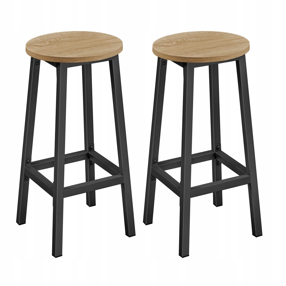 Barová stolička 2 kusy 65 cm kuchynský stolík vysoká stolička s podnožkou