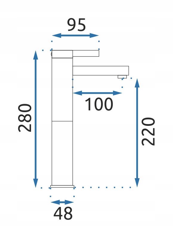 Bateria POLO biała chrom umywalkowa wysoka REA Marka Rea