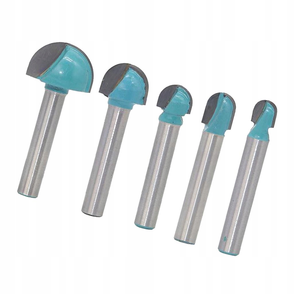 5 Pcs Flute Milling Cutter Round Nose Cutter Half Round Milling Cutter Ball