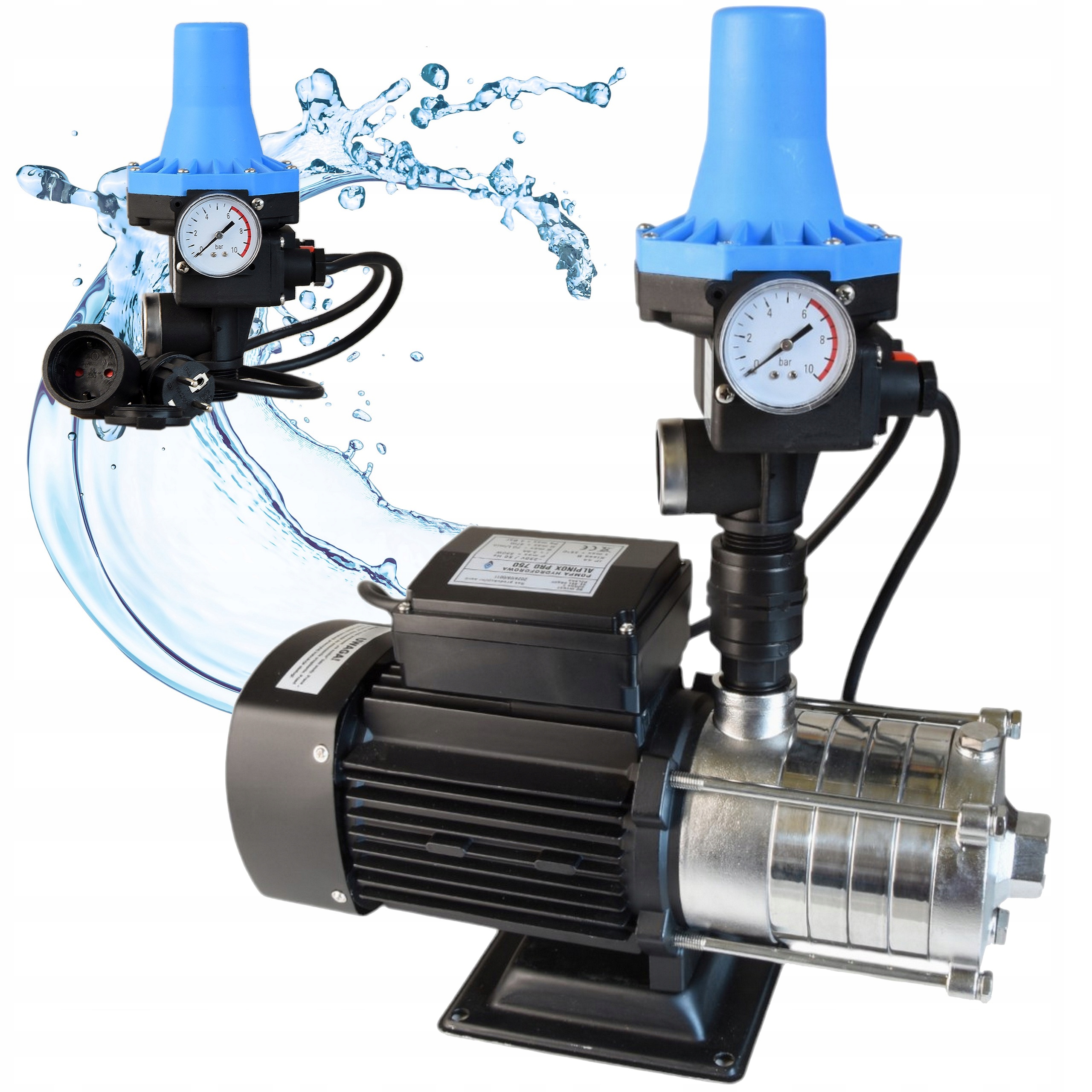Hydrofor Beznádrže Vodná pumpa Premium Inox 550W Regulátor Suchobeh