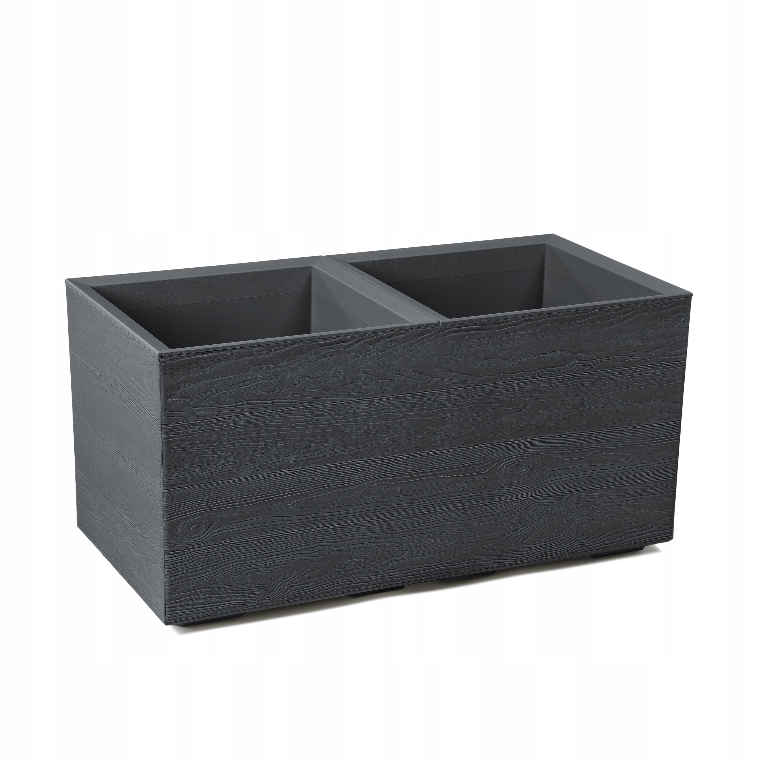 Kvetináč Karo 800x400x400 mm doska recyklovaná, antracitová Lamela