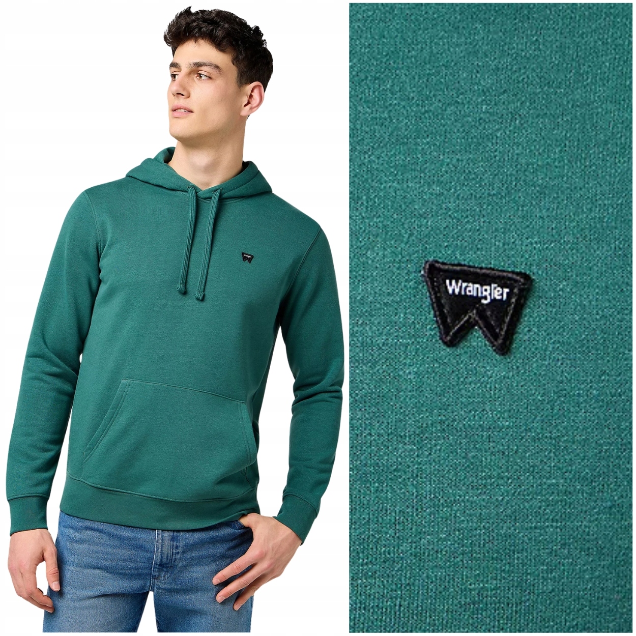 Wrangler Sign Off Hoodie bavlněná mikina pánská s kapucí klokanka XL