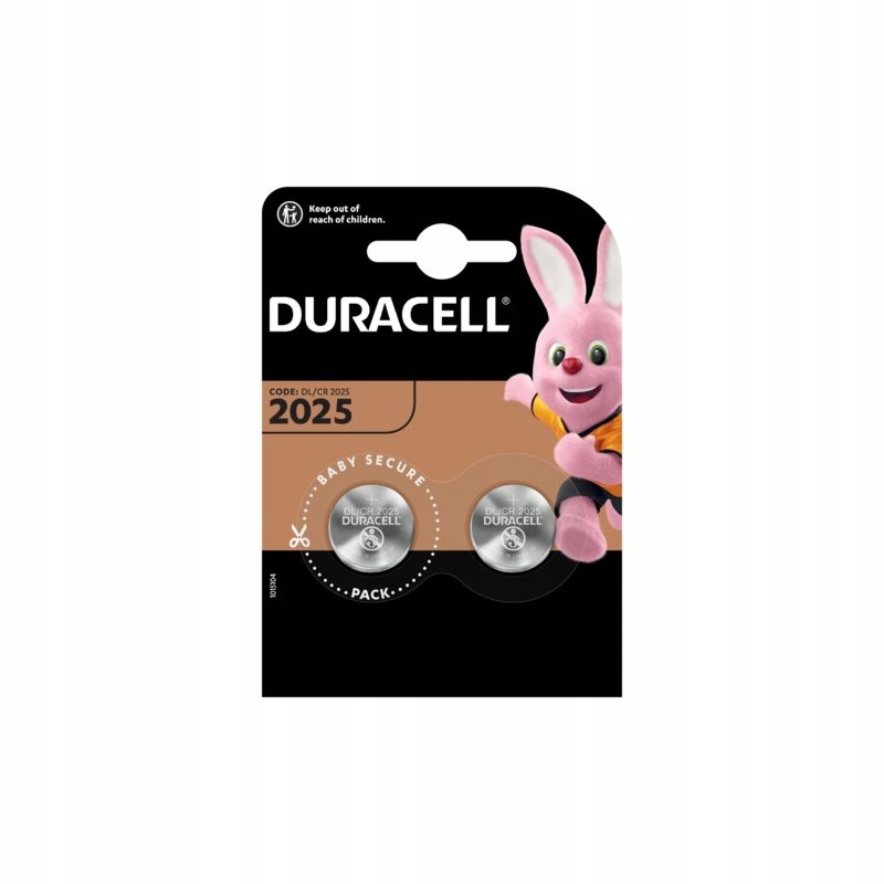 

Bateria litowa Duracell 3V Cr 2025 --- 2 sztuki