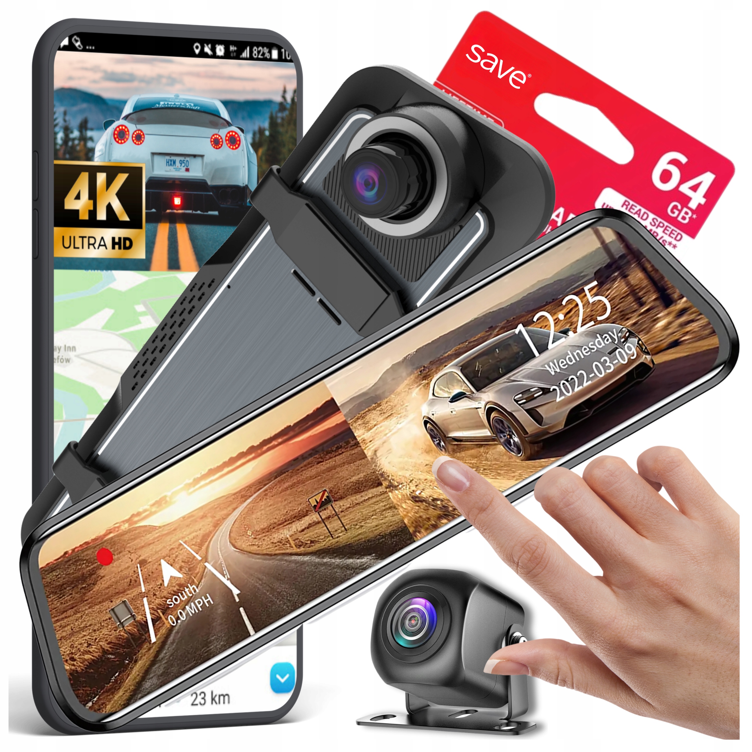 Autokamera Videorekordér Cúvacia Kamera Videorekordér 4K 2K